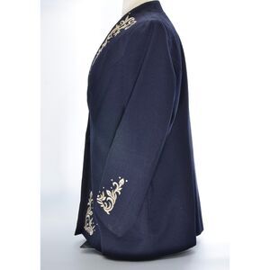 Hobby Horse Navy Blazer with Cream, Gold & Rhinestone Accents - 3X